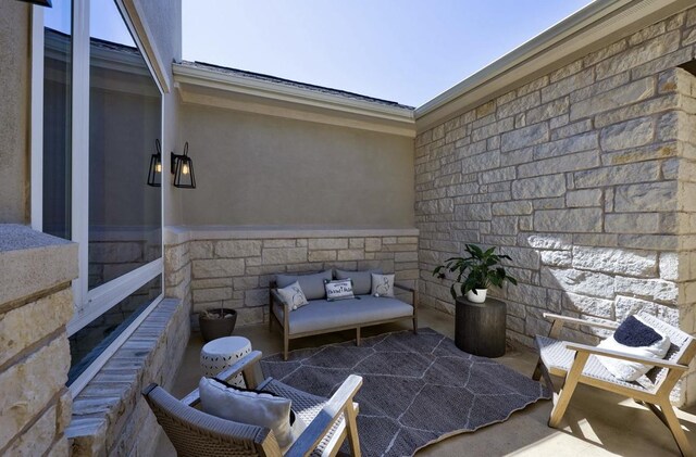 304 Ashburn Cv, Austin, TX 78738 - view of patio / terrace featuring an outdoor living space