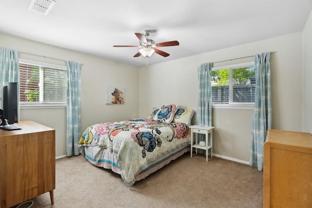 1405 Meadowmear Dr, Austin, TX 78753 - bedroom featuring carpet floors, baseboards, and a ceiling fan