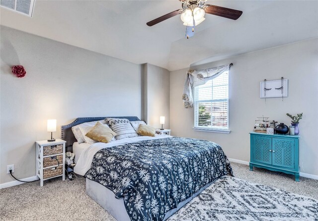 1012 Lost Pines Ln, Cedar Park, TX 78613 - bedroom featuring carpet, baseboards, and a ceiling fan