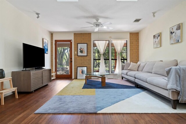 1005 Lisa Dr, Austin, TX 78733 - living area featuring wood finished floors and a ceiling fan