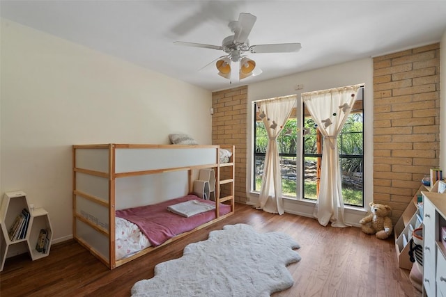 1005 Lisa Dr, Austin, TX 78733 - bedroom featuring wood finished floors and a ceiling fan