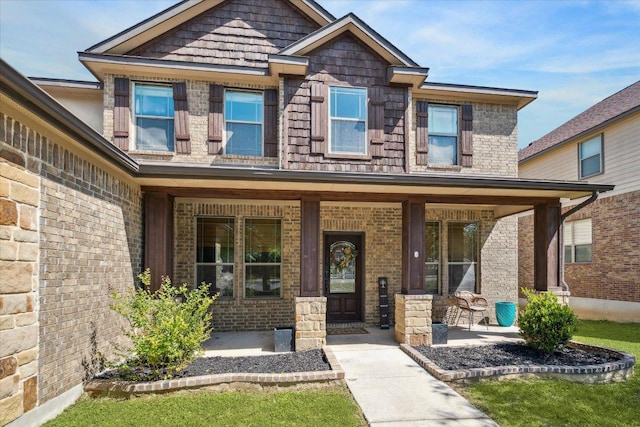 12907 Gordons Hvn, San Antonio, TX 78253 - view of front of home featuring a porch and brick siding