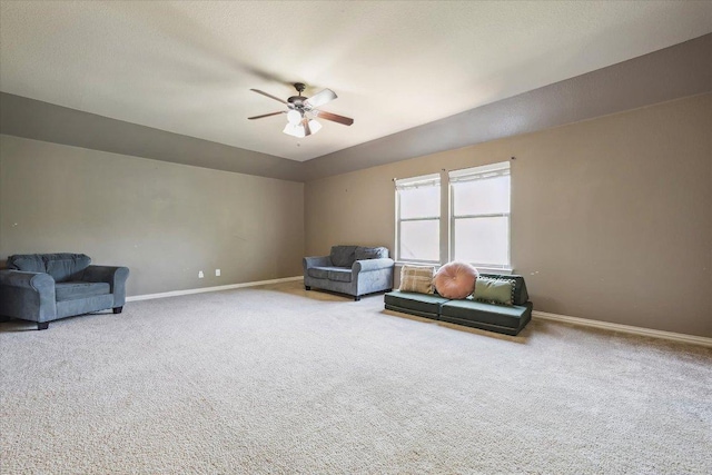 12907 Gordons Hvn, San Antonio, TX 78253 - living area featuring carpet floors and a ceiling fan