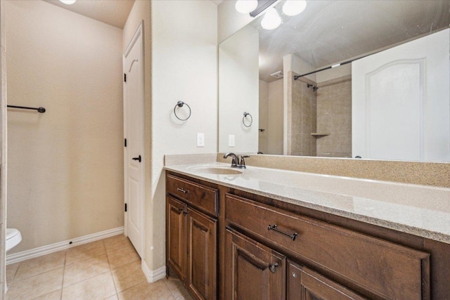 12907 Gordons Hvn, San Antonio, TX 78253 - full bathroom with vanity, tile patterned floors, and a shower