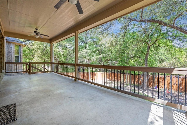 12907 Gordons Hvn, San Antonio, TX 78253 - view of patio / terrace with ceiling fan