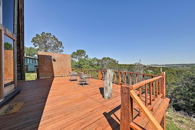 view of wooden terrace