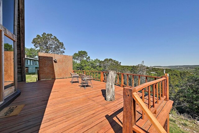 20802 Dawn Dr, Lago Vista, TX 78645 - deck with outdoor dining area