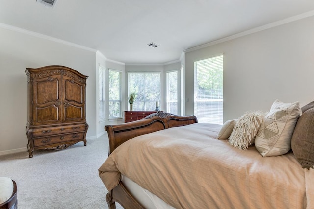 402 Palos Verdes Dr, Lakeway, TX 78734 - bedroom featuring ornamental molding, carpet flooring, and baseboards