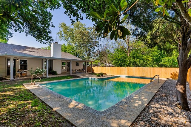 9005 Quail Creek Dr, Austin, TX 78758 - view of pool featuring a patio area and a fenced backyard