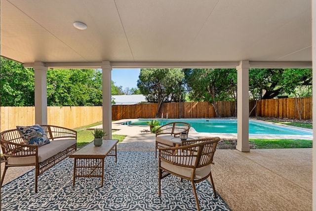9005 Quail Creek Dr, Austin, TX 78758 - fenced backyard with an outdoor hangout area and a patio