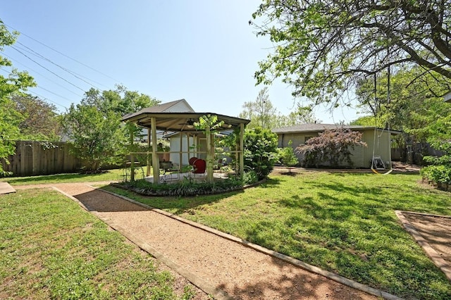 4607 S Forest Dr, Austin, TX 78745 - view of yard with a patio area and a gazebo