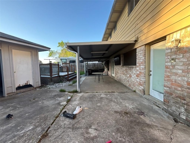 view of patio / terrace featuring a deck
