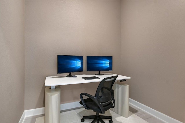 office area with baseboards