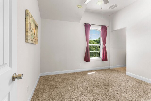 2348 Centennial Loop, Round Rock, TX 78665 - spare room with ceiling fan, carpet flooring, and baseboards