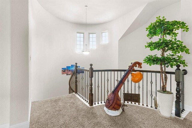2348 Centennial Loop, Round Rock, TX 78665 - staircase with carpet floors and baseboards