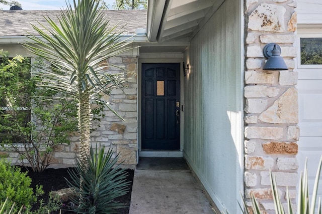 6107 Amber Pass, Austin, TX 78745 - entrance to property with stone siding