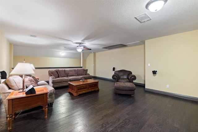 5612 Cherokee Draw Rd, Austin, TX 78738 - living room with dark wood-style floors and a ceiling fan