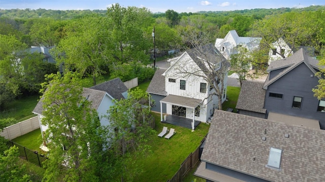 5701 Tura Ln Unit 1, Austin, TX 78721 - aerial perspective of suburban area featuring a heavily wooded area