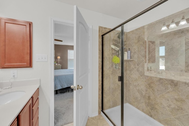 5812 Pescia St, Round Rock, TX 78665 - bathroom featuring ensuite bath, vanity, and a shower stall