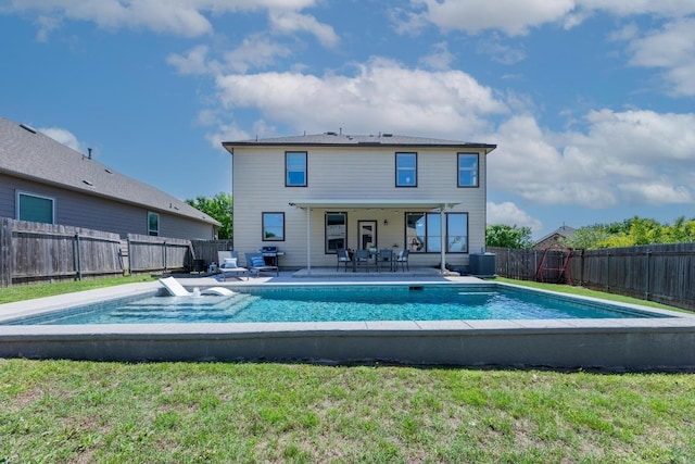 5812 Pescia St, Round Rock, TX 78665 - rear view of house featuring a fenced backyard and a patio area