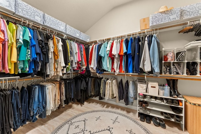 215 Choke Canyon Ln, Georgetown, TX 78628 - walk in closet with vaulted ceiling
