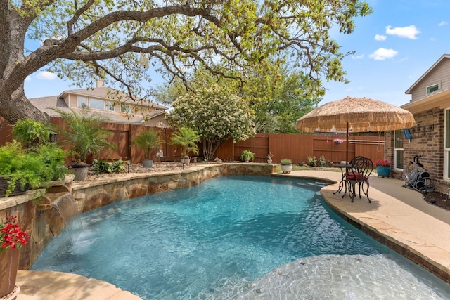 215 Choke Canyon Ln, Georgetown, TX 78628 - view of pool featuring a fenced backyard and a patio