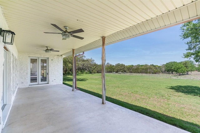 290 County Road 207, Liberty Hill, TX 78642 - view of patio featuring a ceiling fan