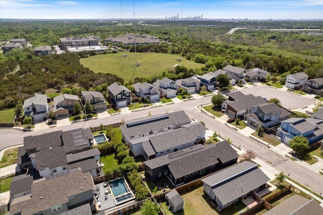 7009 Zachary Dr, Austin, TX 78724 - aerial perspective of suburban area with a heavily wooded area