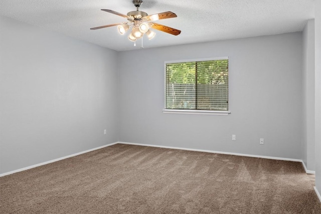 4902 Ganymede Dr, Austin, TX 78727 - unfurnished room featuring carpet, a ceiling fan, and a textured ceiling