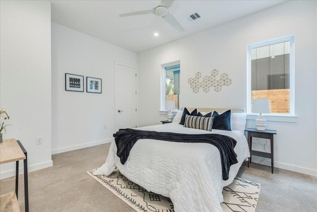 1713 E M Franklin Ave Unit 1, Austin, TX 78721 - bedroom with recessed lighting and ceiling fan