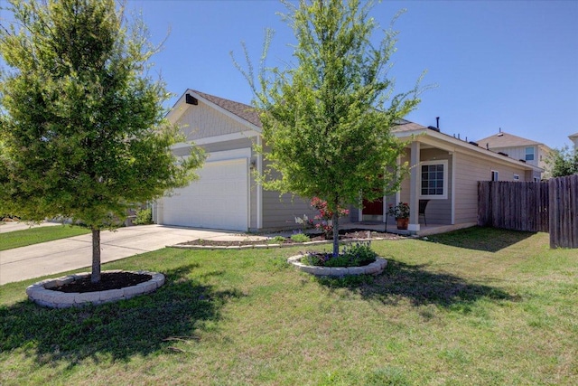 10312 Bankhead Dr, Austin, TX 78747 - obstructed view of property featuring an attached garage and driveway