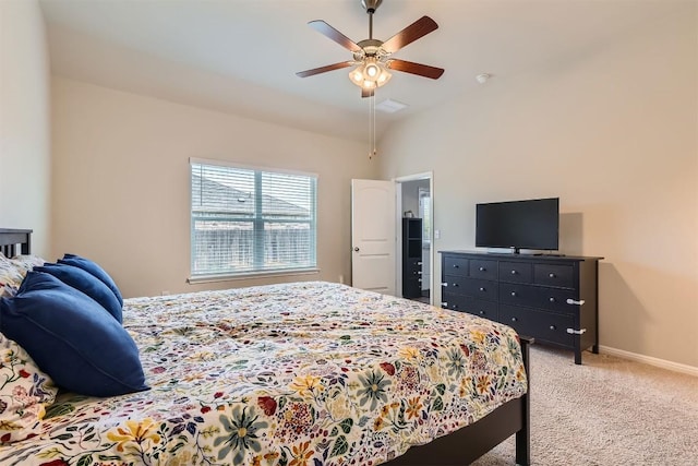 2232 Baugh Rd, Austin, TX 78754 - bedroom with light colored carpet, baseboards, and a ceiling fan