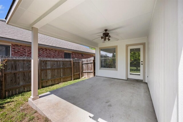 18513 Silent Water Way, Pflugerville, TX 78660 - view of patio featuring a ceiling fan