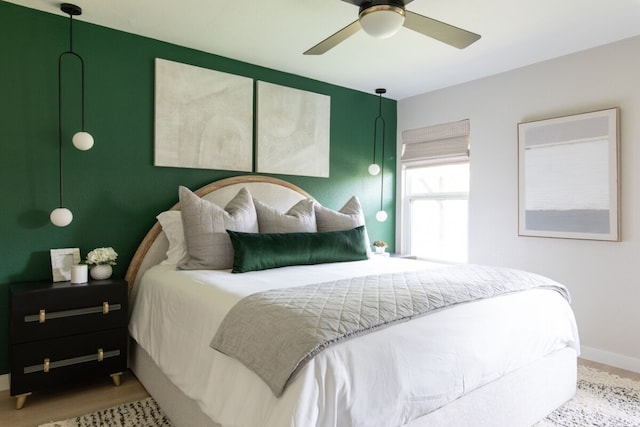 2608 Coatbridge Dr, Austin, TX 78745 - bedroom with baseboards and ceiling fan
