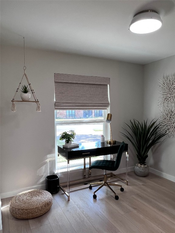 2608 Coatbridge Dr, Austin, TX 78745 - office featuring wood finished floors and baseboards