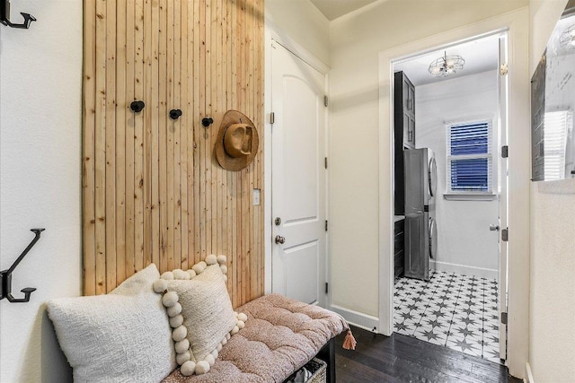 340 Fort Cobb Way, Georgetown, TX 78628 - mudroom with dark floors and baseboards