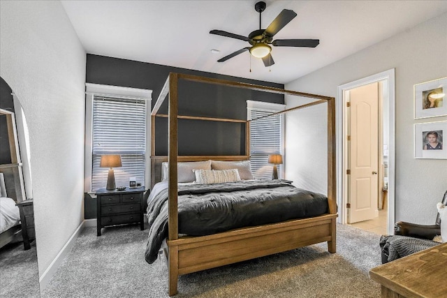 340 Fort Cobb Way, Georgetown, TX 78628 - bedroom with carpet floors and a ceiling fan