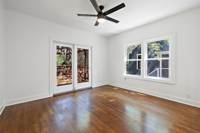 1114 Reagan Ter, Austin, TX 78704 - empty room featuring healthy amount of natural light, baseboards, and wood-type flooring