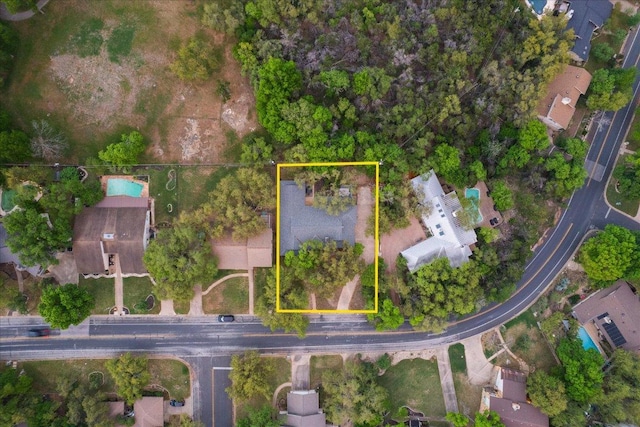 10616 Spicewood Pkwy, Austin, TX 78750 - aerial overview of property's location featuring property parcel outlined