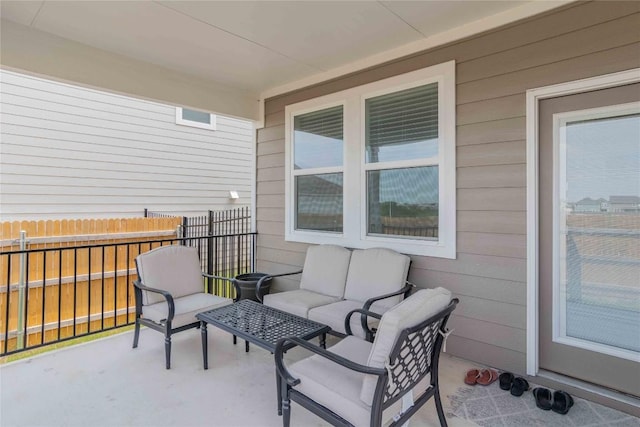 view of patio / terrace with fence