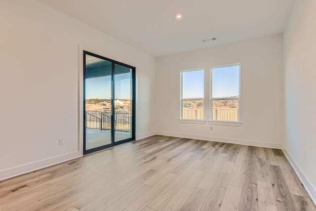 300 Alava Way, Georgetown, TX 78628 - unfurnished room featuring healthy amount of natural light, light wood-style floors, baseboards, and recessed lighting