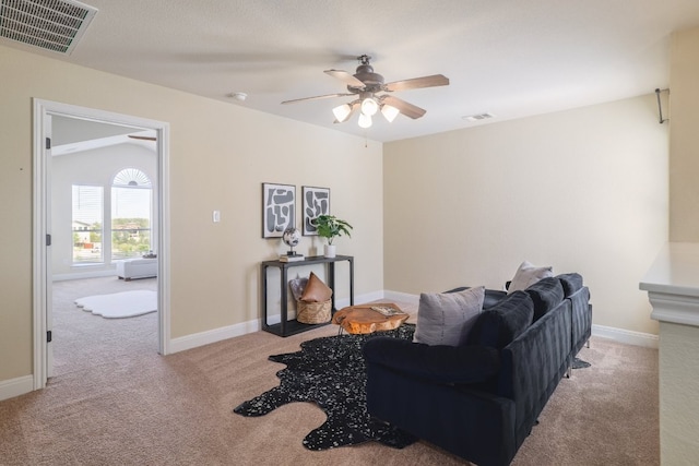 103 Aria Rdg Unit 902, Austin, TX 78738 - carpeted living area featuring ceiling fan