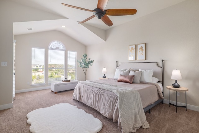 103 Aria Rdg Unit 902, Austin, TX 78738 - carpeted bedroom featuring vaulted ceiling and a ceiling fan