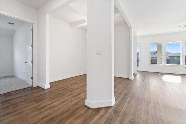 105 Lemuel Crawford Trl, Bastrop, TX 78602 - interior space featuring wood finished floors, baseboards, and visible vents