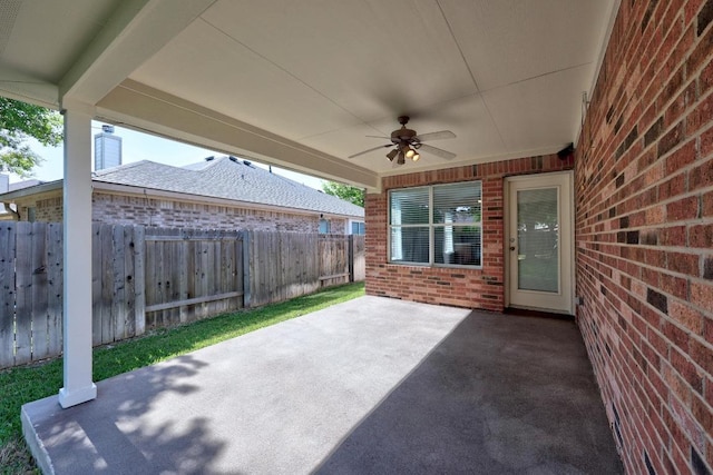 806 Broken Trace Ct, Round Rock, TX 78665 - view of patio featuring ceiling fan