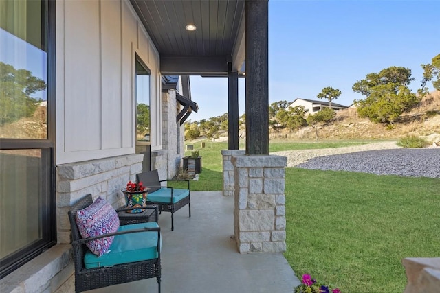 468 Cedar Mountain Dr, Marble Falls, TX 78654 - porch with a lawn