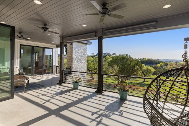 468 Cedar Mountain Dr, Marble Falls, TX 78654 - patio / terrace featuring ceiling fan