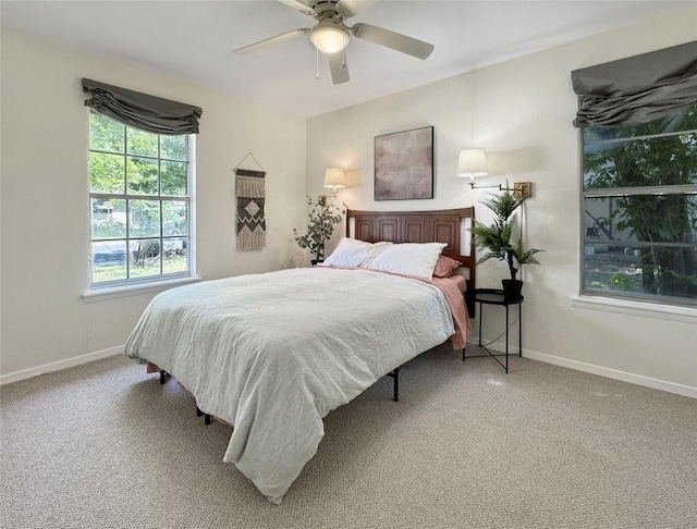 5306 Wellington Dr, Austin, TX 78723 - carpeted bedroom featuring baseboards and ceiling fan