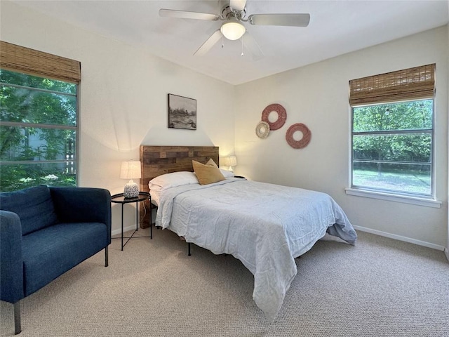 5306 Wellington Dr, Austin, TX 78723 - bedroom featuring carpet flooring, baseboards, and a ceiling fan