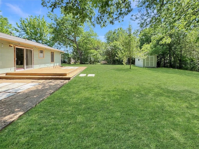5306 Wellington Dr, Austin, TX 78723 - view of yard featuring a wooden deck